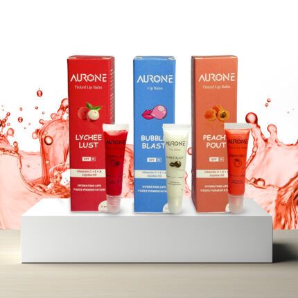 Combo: SPF 20 Lychee Lust, Peachy Pout & Bubble Blast Lip Balm with Vitamin C + E + A
